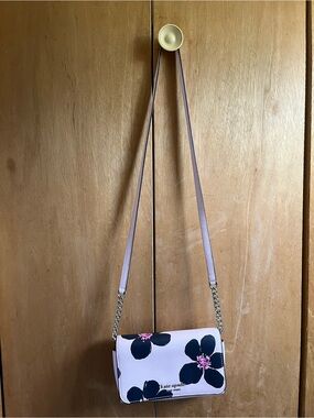 kate spade Pink and Black Floral Crossbody Bag
